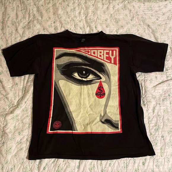 Vintage 1989 Blood Tear Obey T-Shirt - Picture 1 of 2